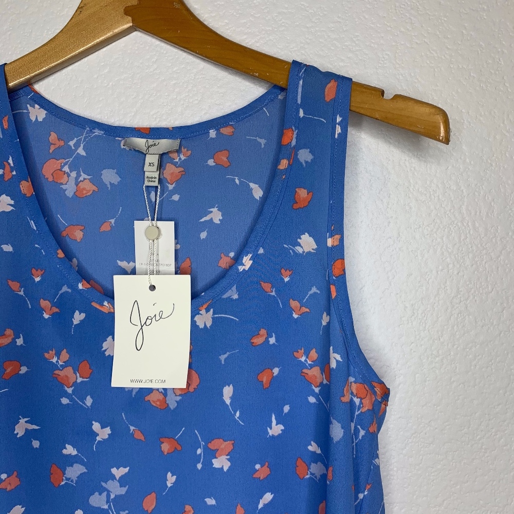 JOIE Erla High Low Floral Blouse NWT
